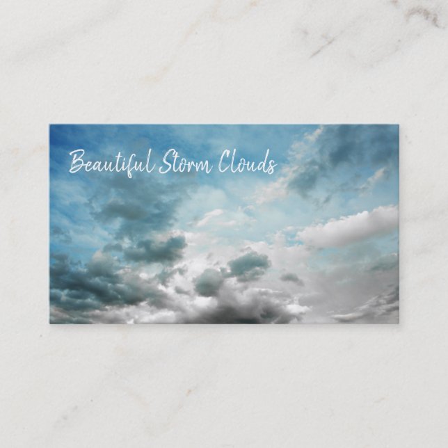 Carte De Visite Belle tempête nuageuse Nuages Céleste Météo (Devant)