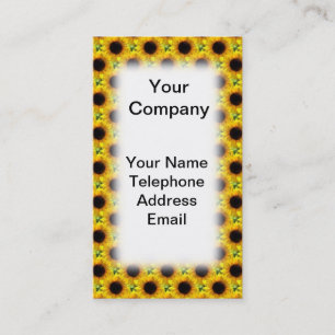 Carte De Visite Belle texture de gisement de tournesol