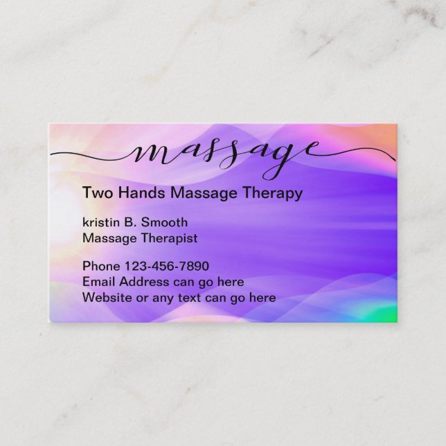 Carte De Visite Belle Thérapie Massage Zen (Devant)