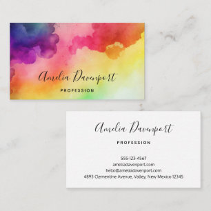 Carte De Visite Belles couleurs arc-en-ciel Design abstrait
