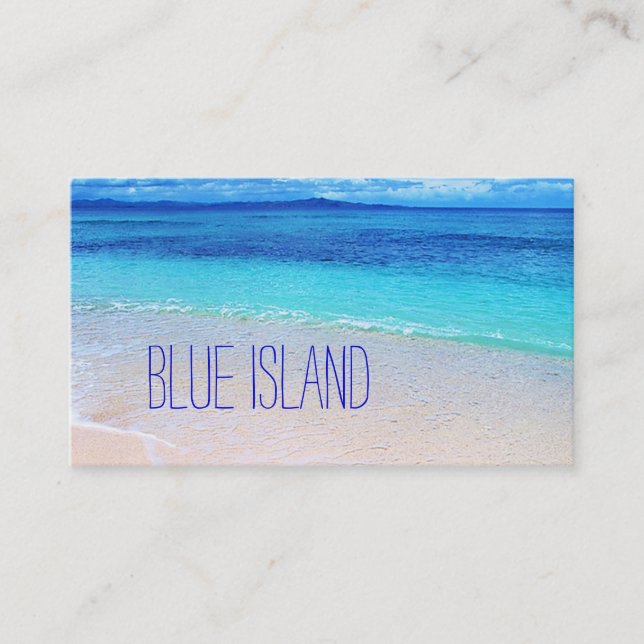 Carte De Visite Belles nuances de plage de l'eau bleue (Devant)