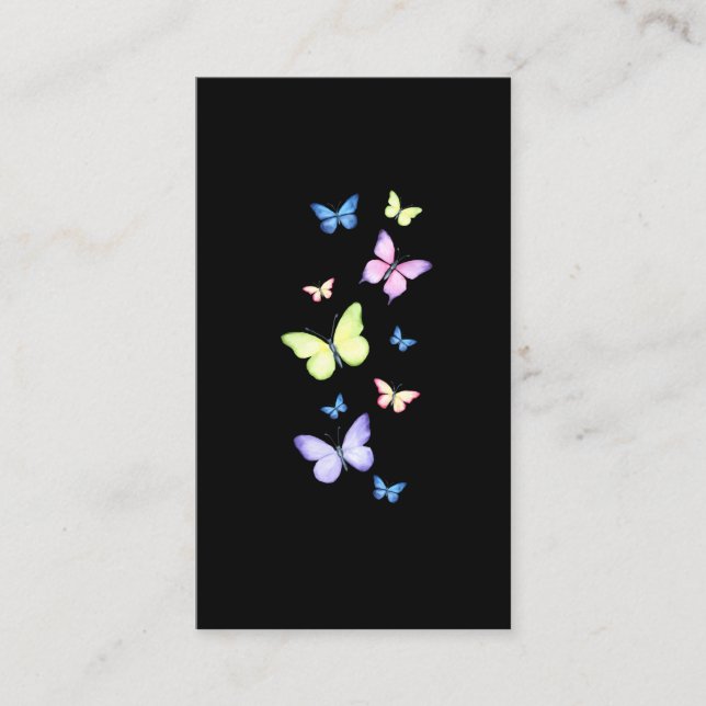 Carte De Visite Belles papillons papillons papillons Aquarelles (Devant)