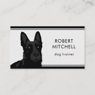 Carte de visite berger allemand noir