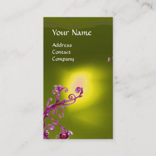 Carte De Visite BÉRIES MAGIQUES MONOGRAMME jaune