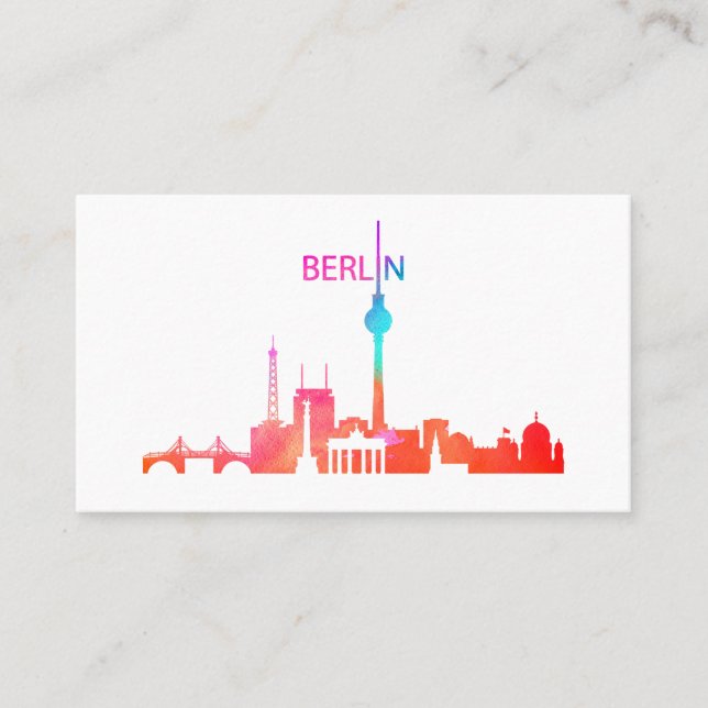 Carte De Visite Berlin coloré (Devant)