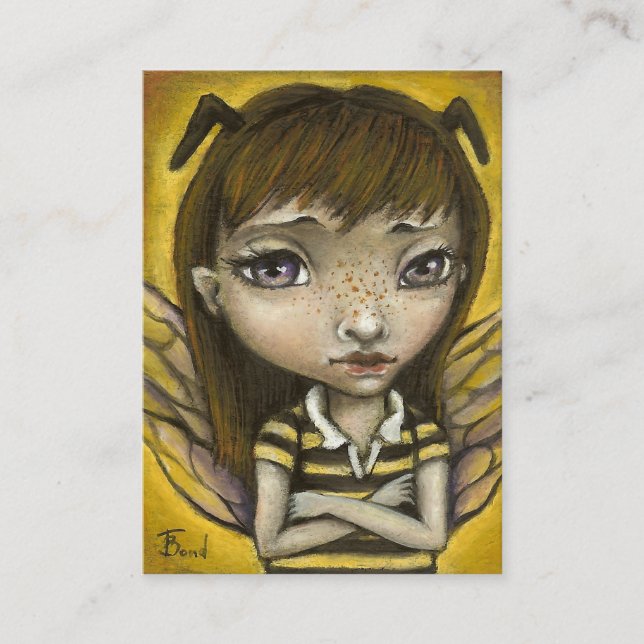 Carte De Visite Bernie - la fille d'abeille de miel (Devant)