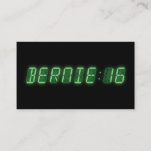 Carte De Visite Bernie Sanders Digital Readout