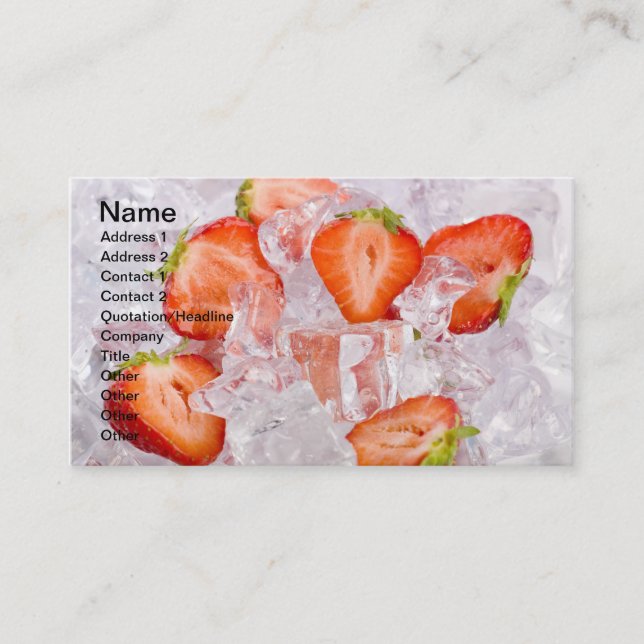 Carte De Visite Berries dans la glace (Devant)