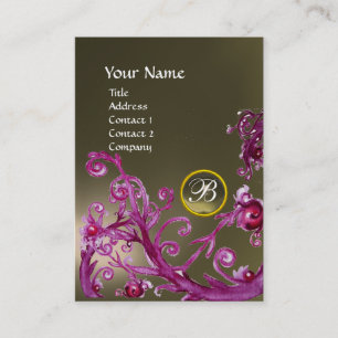 Carte De Visite BERRIES MAGIQUES MONOGRAM GEM agate grey