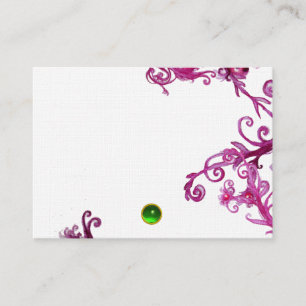 Carte De Visite BERRIES MAGIQUES MONOGRAM lin vert gemme
