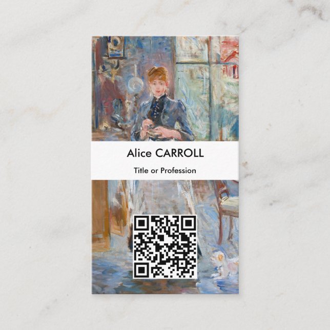 Carte De Visite Berthe Morisot - Dans la salle à manger - Code QR (Devant)
