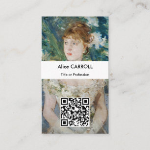 Carte De Visite Berthe Morisot - Jeune fille en blonde - Code QR