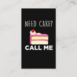 Carte De Visite Besoin de gâteau Appelez-moi Pâtisserie Funny Ba