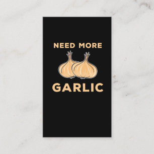 Carte De Visite Besoin de plus d'ail Funny Kitchen Hobby Chef cuis