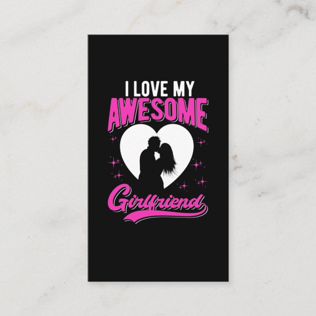 Carte De Visite Best Boyfriend Love my Awesome Girami (Devant)