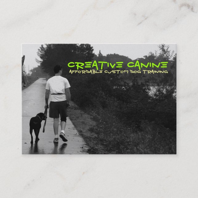 Carte De Visite "BestnFriends canin créatif sur une promenade " (Devant)