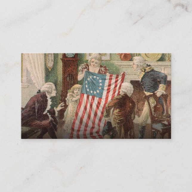 Carte De Visite Betsy Ross Le drapeau américain (Devant)