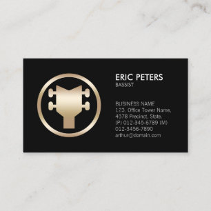 Carte De Visite Bhelp Bass Player Guitare Headstock Icon Business