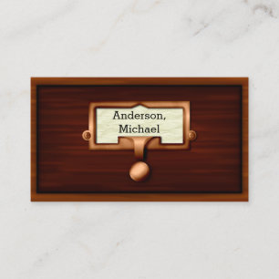 Carte De Visite Bibliothécaire Books Auteur du catalogue de bois 