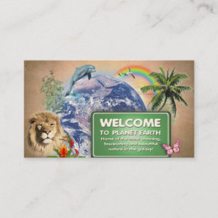 Carte De Visite Bienvenue sur la planète Terre
