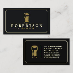 Carte De Visite Bière artisanale raffinée Micro Brasserie