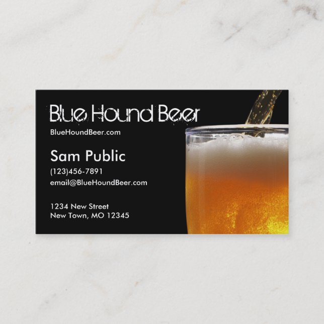 Carte De Visite Bière Blue Hound (Devant)