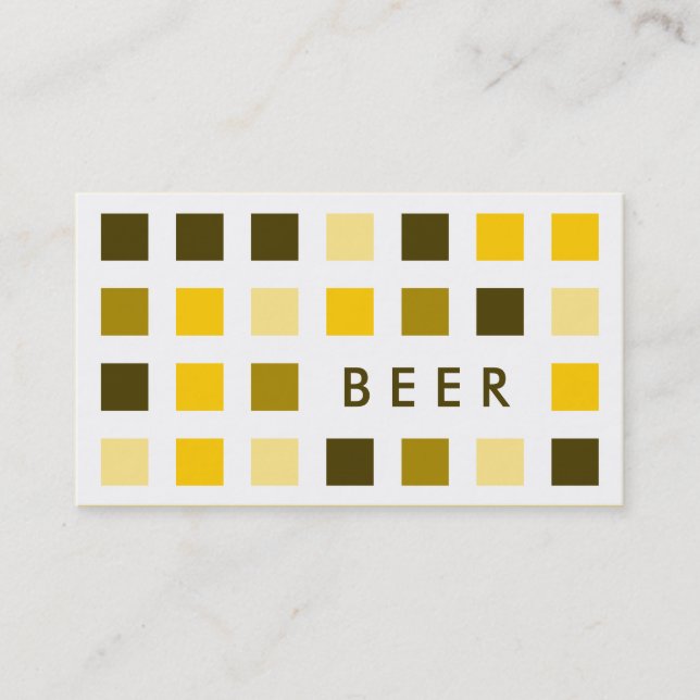 Carte De Visite BIÈRE (carrés de mod) (Devant)