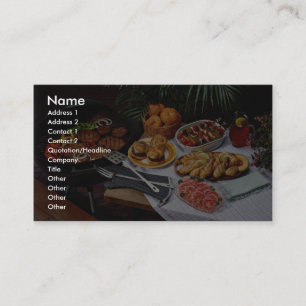 Carte De Visite Biftecks, hamburgers, poulet