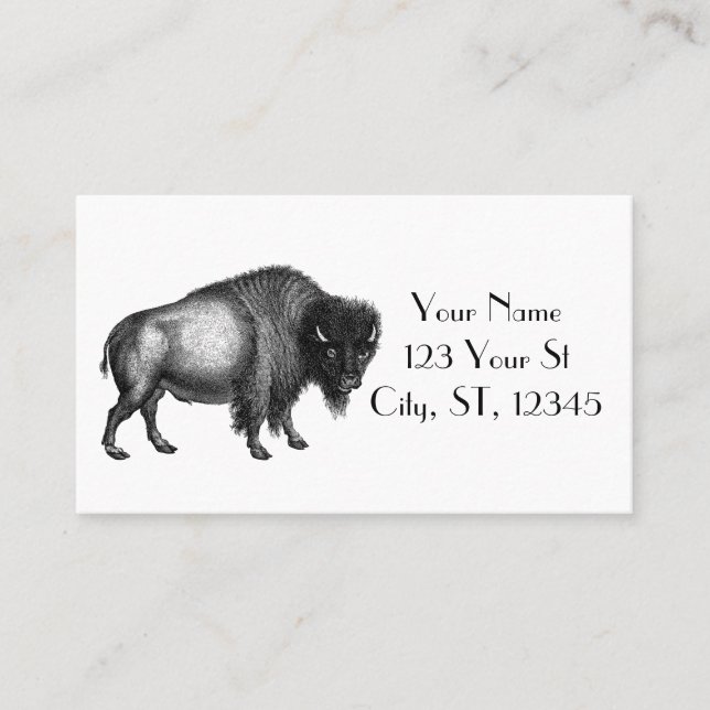 Carte De Visite Big Bison Buffalo Thunder-Cove  (Devant)