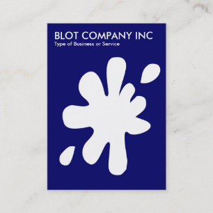 Carte De Visite Big Blot - Blanc sur Bleu foncé 000066