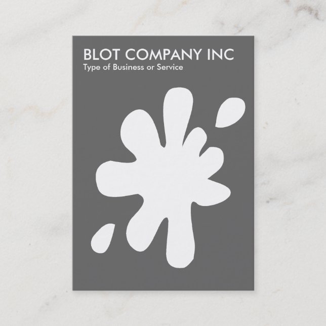 Carte De Visite Big Blot - Blanc sur Grey 66666 (Devant)