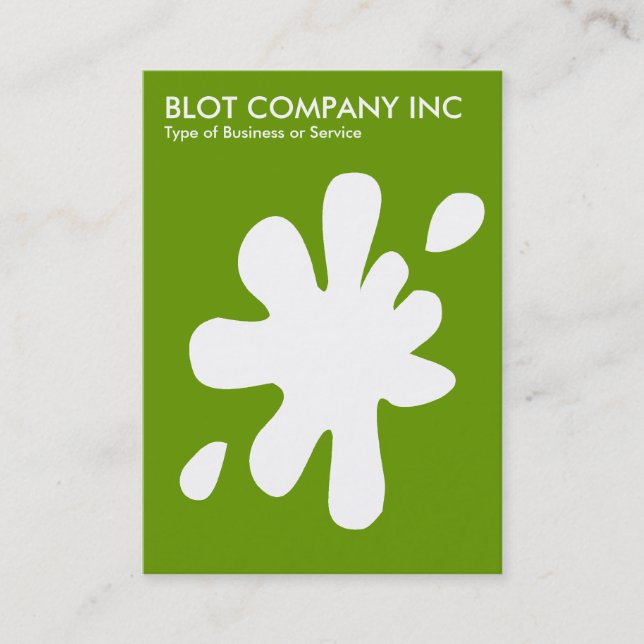 Carte De Visite Big Blot - Blanc sur Vert 669900 (Devant)