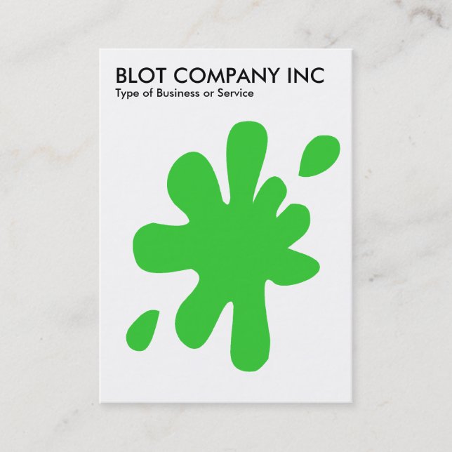 Carte De Visite Big Blot - Vert printemps sur blanc (Devant)