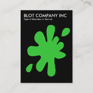 Carte De Visite Big Blot - Vert printemps sur noir