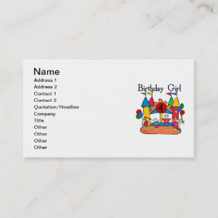 Carte De Visite Big Bounce Girl 4th Birthday T-shirts et cadeaux