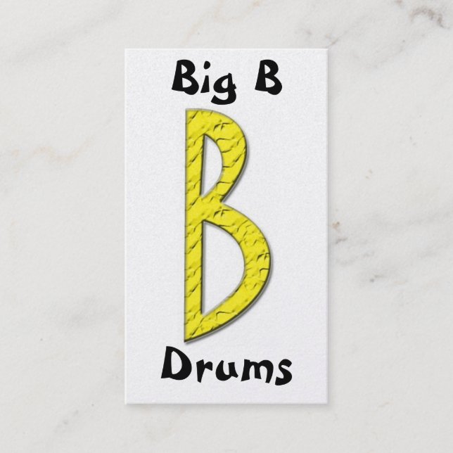 Carte De Visite BigBdrumslogo2, grand B, tambours (Devant)