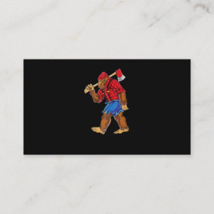 Carte De Visite Bigfoot Lumberjack T-shirt Sasquatatch Carpenter H