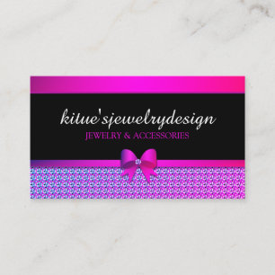 Carte De Visite Bijou de diamant violet en forme d'arc