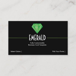 Carte De Visite Bijou en Rhinestone - Rhinestone Emerald Logo d'af