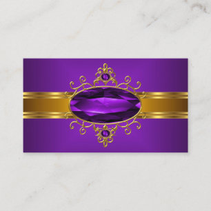 Carte De Visite Bijou Orné Violet Or Royal Jaune Riche 2
