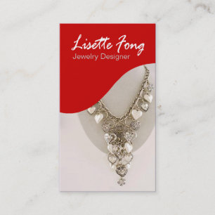 Carte De Visite Bijoutier de coutume de concepteur de bijoux