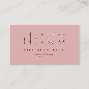 Carte De Visite Bijoux de corps rose Boho Chic Store Piercing