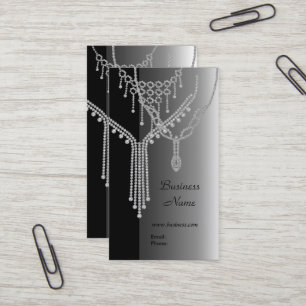 Carte de visite Bijoux Élégants Gris Argent