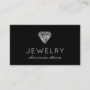 Carte De Visite Bijoux en argent et en noir  