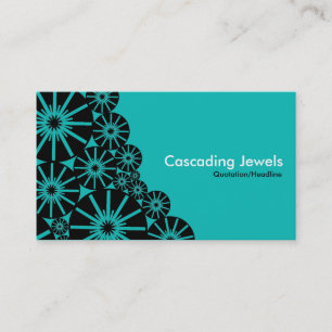 Carte De Visite Bijoux en cascade - Aqua Blue 0ABAB5