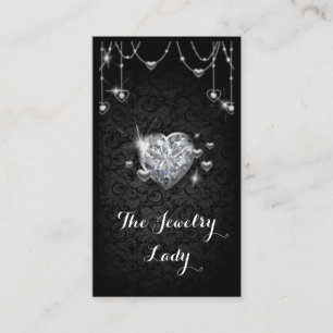 Carte De Visite Bijoux en diamant élégant