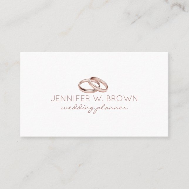 Carte De Visite Bijoux en or Mariage rose (Devant)