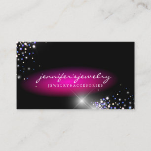 Carte De Visite Bijoux en pierres précieuses Silver Pink