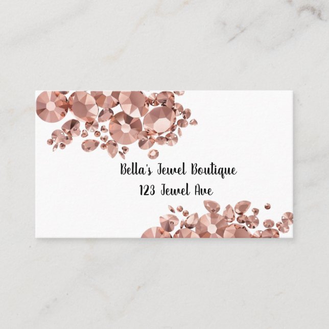 Carte De Visite Bijoux roses (Devant)