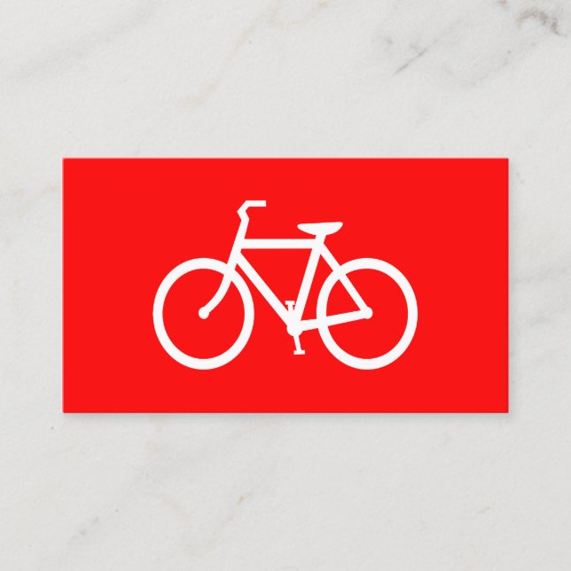 Carte De Visite Bike rouge et blanc (Devant)